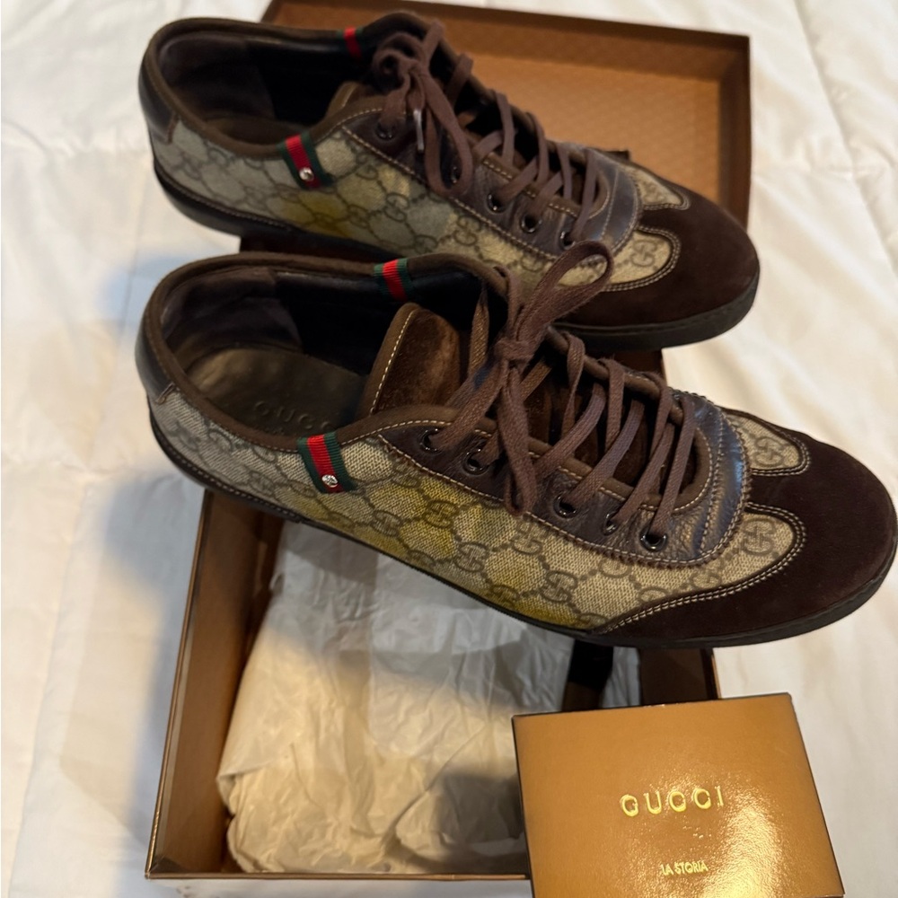 Gucci men’s shoes in great shape with box and cards